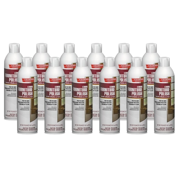 Chase Products Champions Sprayon Aerosol Wood & Floor Care Furniture Polish net 17 oz. Case: 12 cans., 12PK C5136 - main